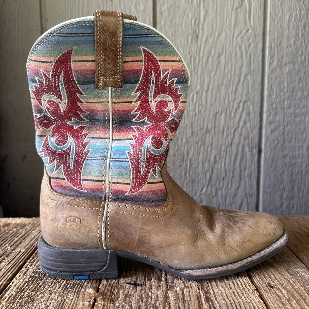Ariat Kids Lonestar Western Boots Ridge Tan Serape Style 10042595 Size US 3